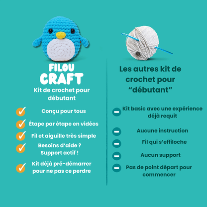 Pingo Le Penguin kit de crochet - FilouCraft